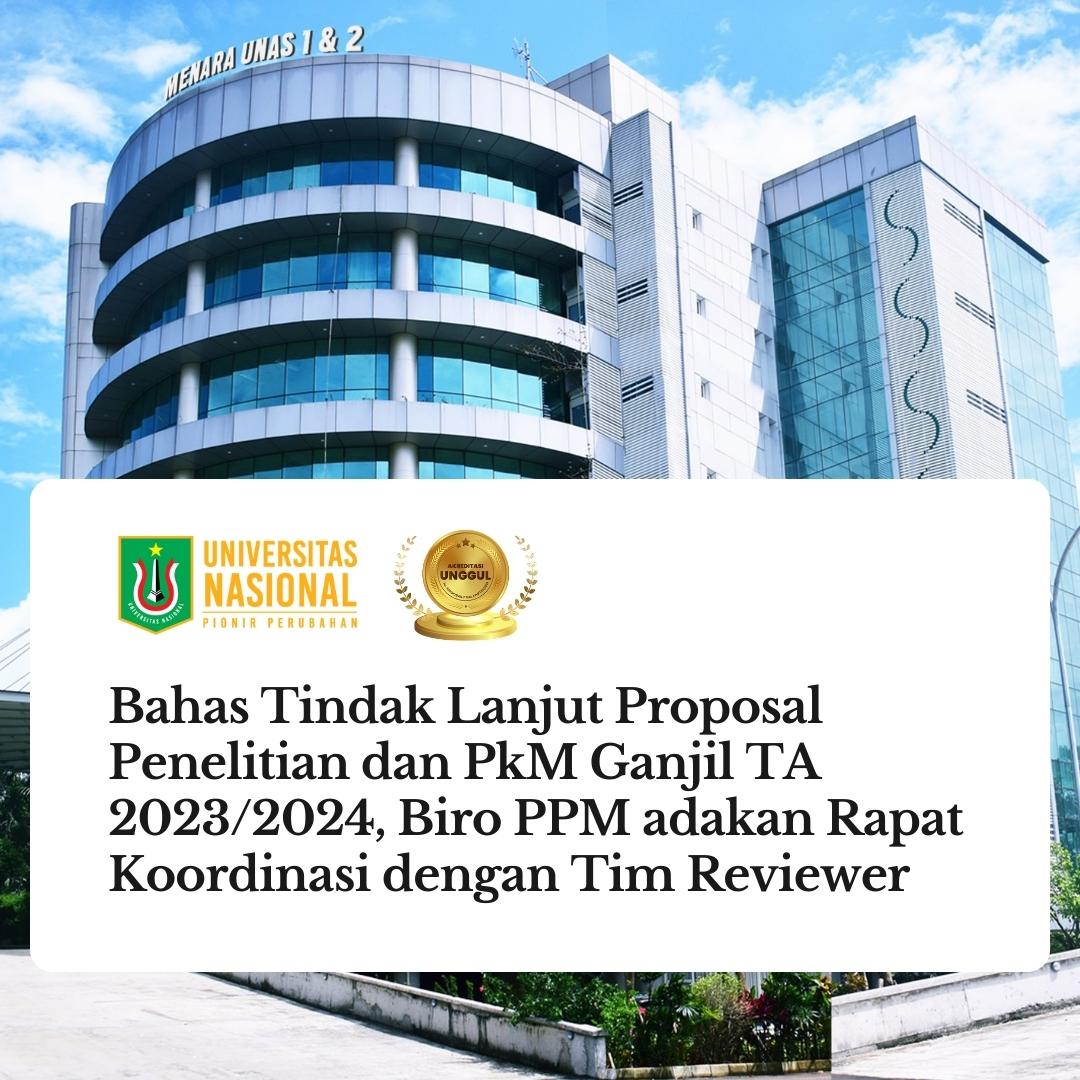 Read more about the article Bahas Tindak Lanjut Proposal Penelitian dan PkM Ganjil TA 2023/2024, Biro PPM Adakan Rapat Koordinasi dengan Tim Reviewer