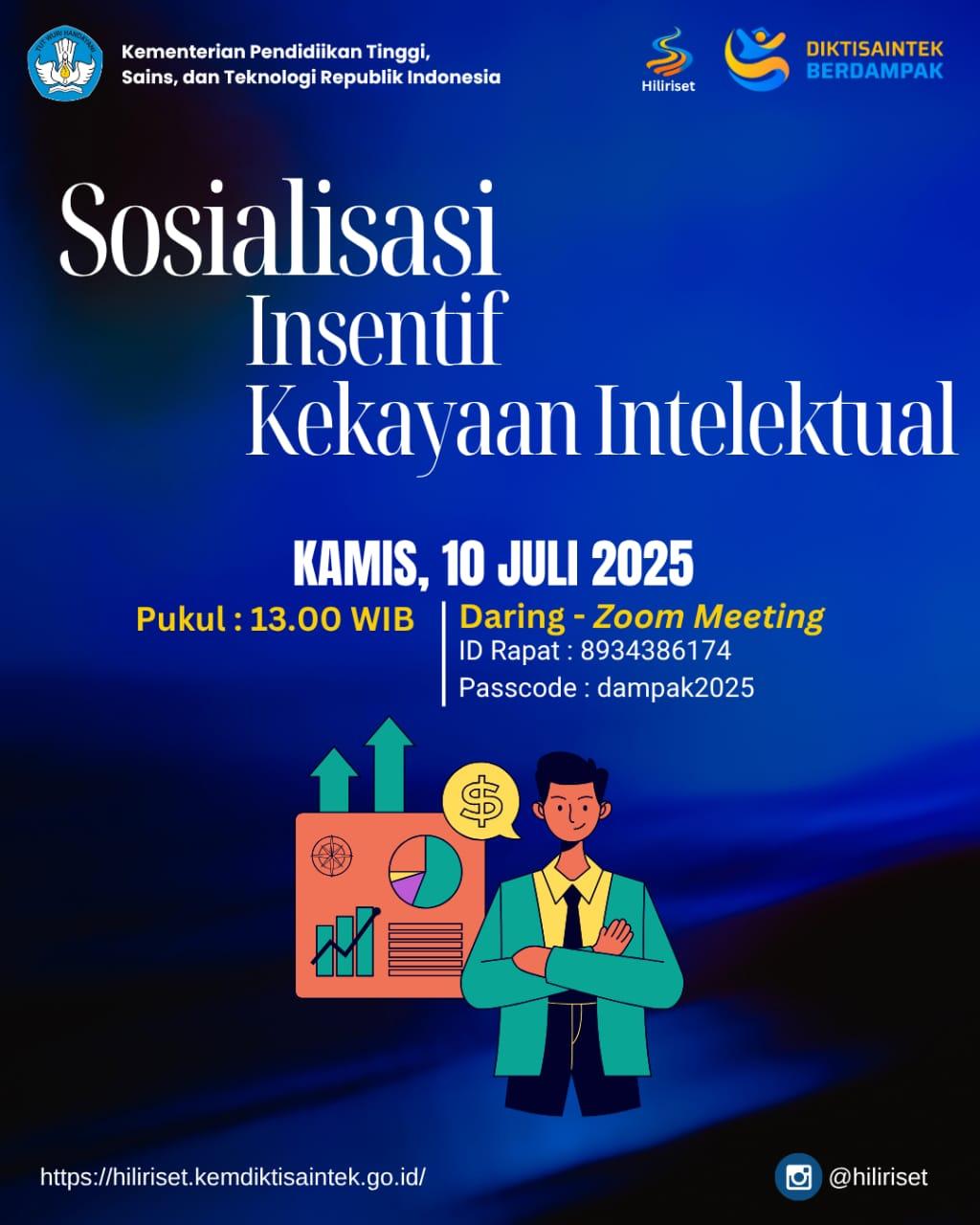 Read more about the article Surat Penerimaan Proposal Program Insentif Kekayaan Intelektual (KI) BERDAMPAK Tahun 2025